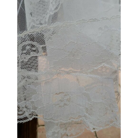 First Communion Veil Pearl Wreath Crown Layered Head Piece Holy Primera Comunion - Picture 4 of 12